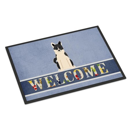 Carolines Treasures 18 x 27 in. Russo-European Laika Spitz Welcome Indoor or Outdoor Mat BB5610MAT